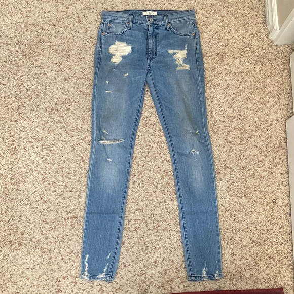 Denim - Skinny distressed jeans